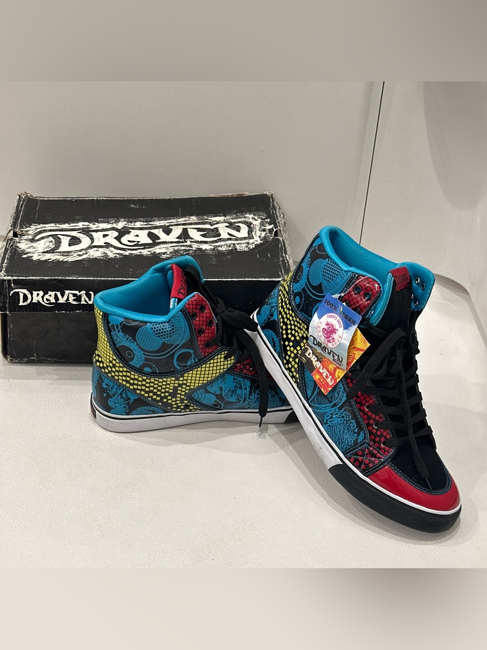 Rave Bright Blue High-Top Sneakers Size 12 NIB
